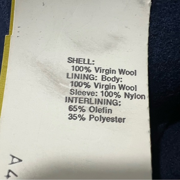 Vintage Pendleton Navy Wool plaid lined Coat size medium NOS made in USA - Picture 8 of 12